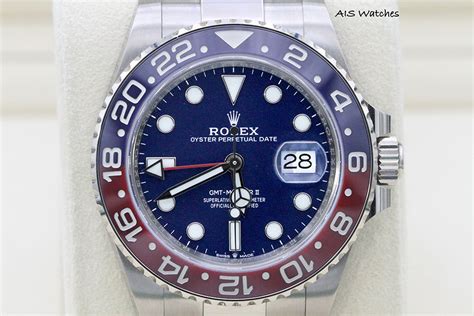 rolex pepsi 18k white gold blue dial|chrono24 rolex gmt white gold.